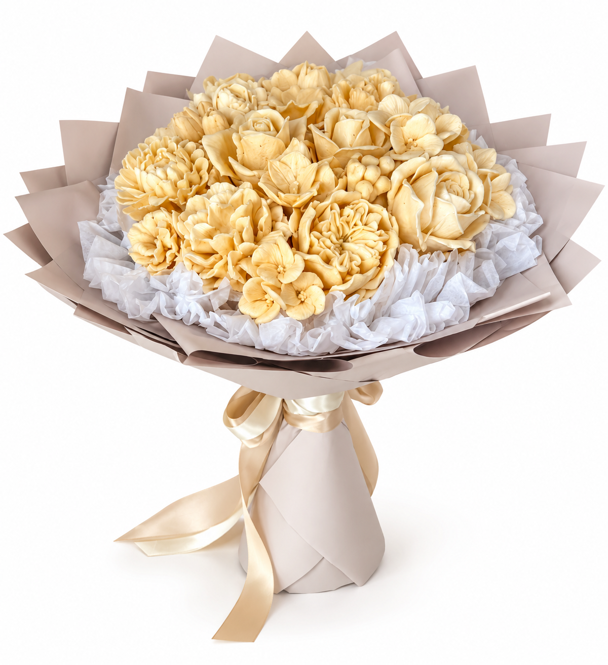 Buchet „Golden Elegance” din bezea