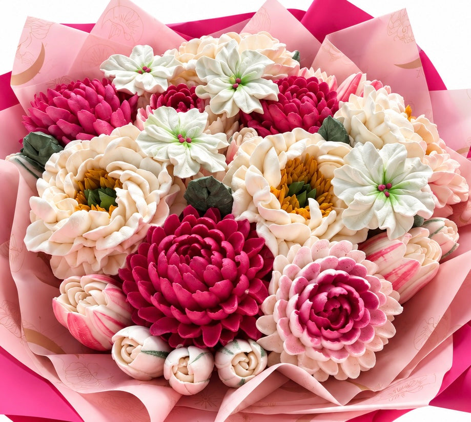 Buchet „Pink Garden” din bezea