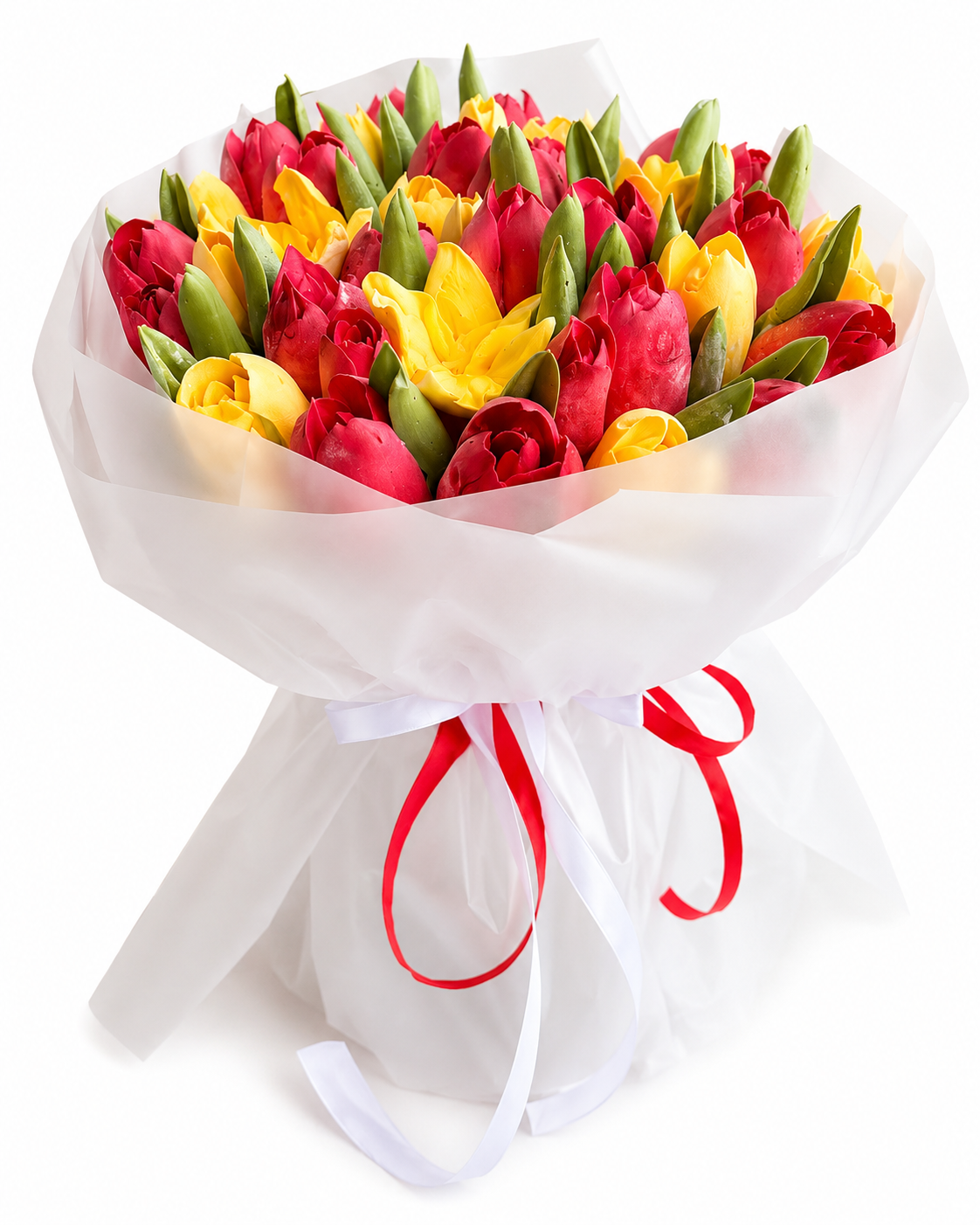 Buchet vibrant cu lalele comestibile din bezea