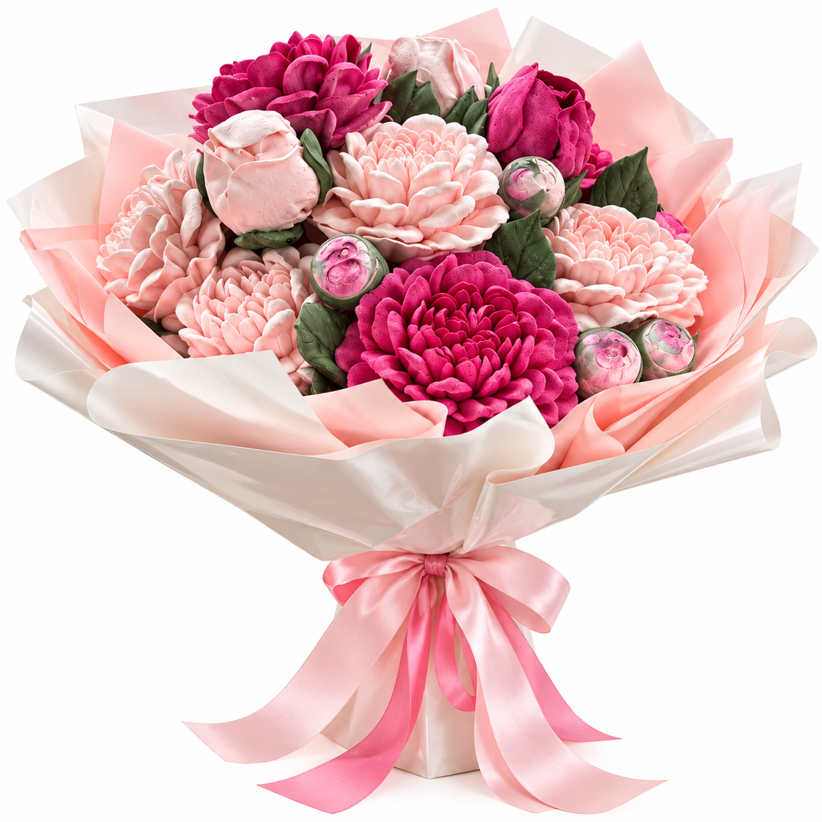 Buchet „Pink Blush” din bezea