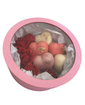 Cutie roz cu flori comestibile din marshmallow - mix de arome