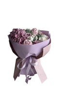 Buchet comestibil din flori de marshmallow – lila & mov