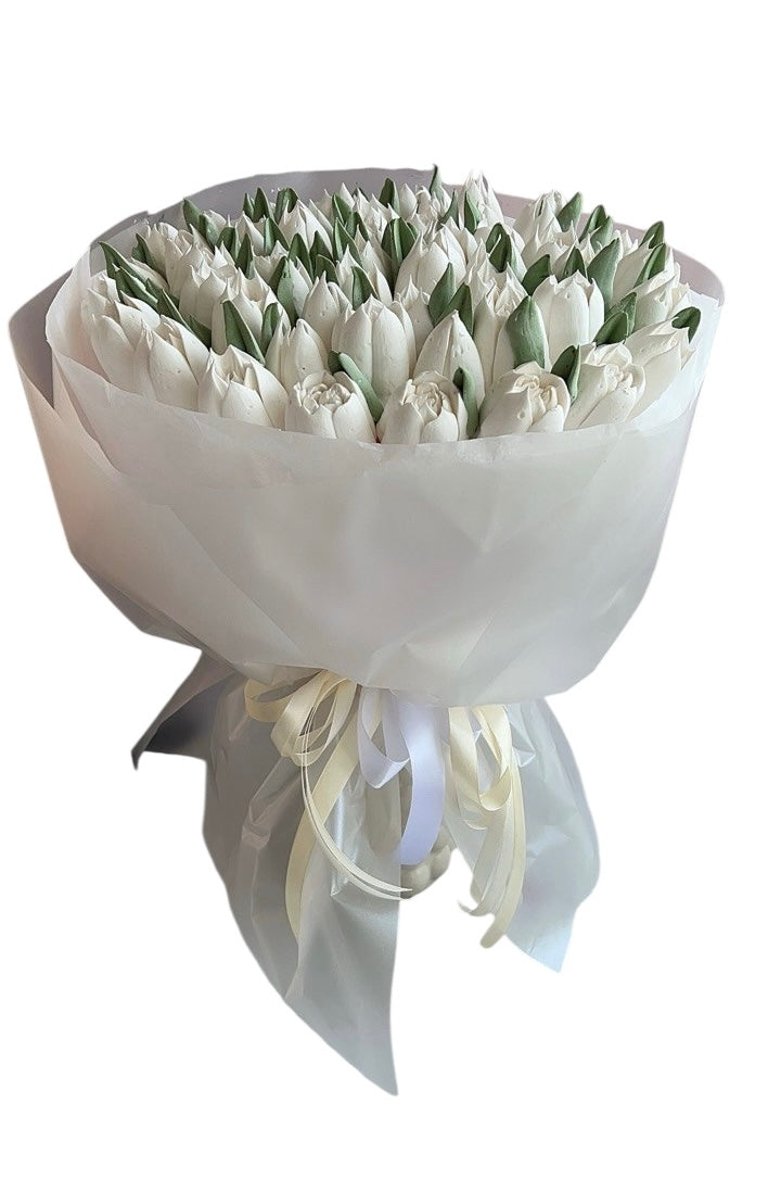 Buchet de lalele comestibile din marshmallow – gust din suc de mere