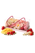 Cutie cu Flori Comestibile Marshmallow – Piersică & Roz Romantic